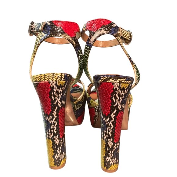 Steve Madden Snake Ankle Strap Platform Sandals - Picture 5 of 7